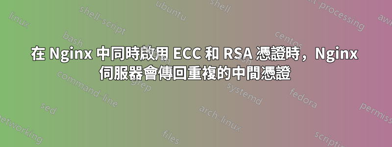 在 Nginx 中同時啟用 ECC 和 RSA 憑證時，Nginx 伺服器會傳回重複的中間憑證