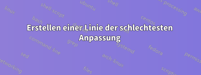 Erstellen einer Linie der schlechtesten Anpassung