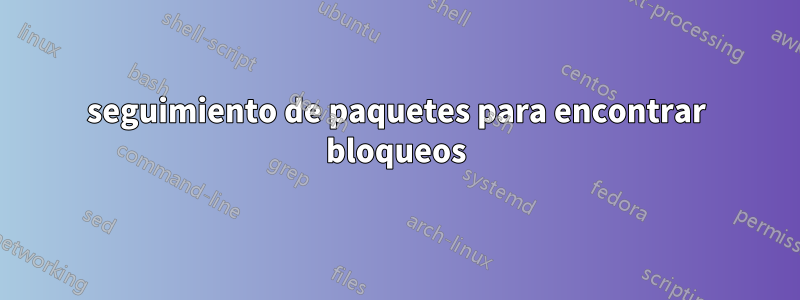 seguimiento de paquetes para encontrar bloqueos