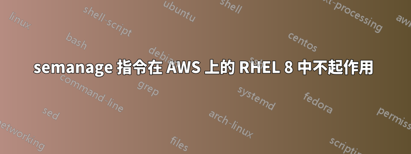 semanage 指令在 AWS 上的 RHEL 8 中不起作用