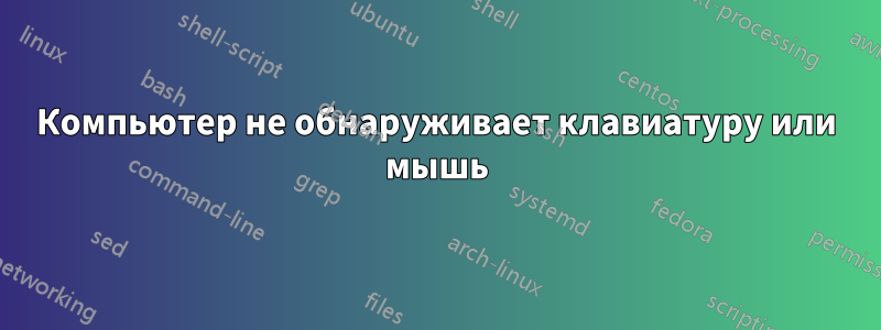 Компьютер не обнаруживает клавиатуру или мышь