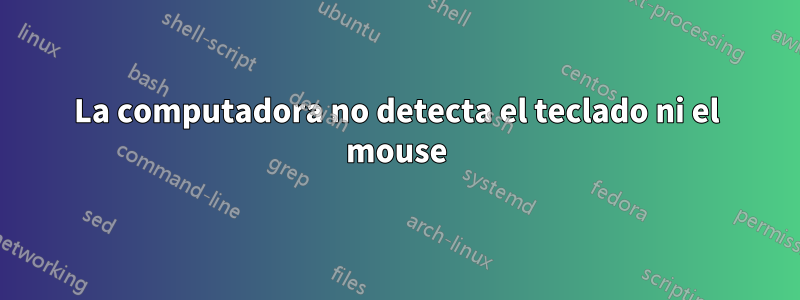 La computadora no detecta el teclado ni el mouse