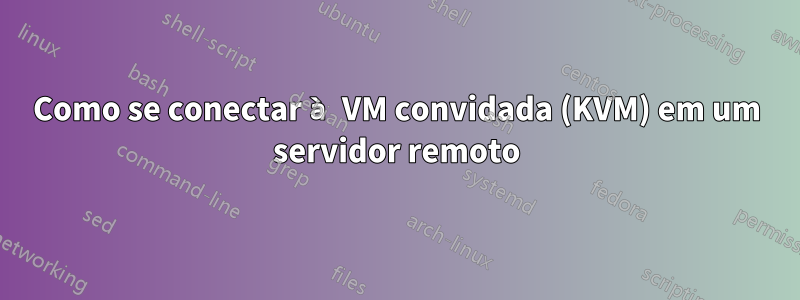 Como se conectar à VM convidada (KVM) em um servidor remoto