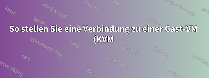 So stellen Sie eine Verbindung zu einer Gast-VM (KVM) auf einem Remote-Server her
