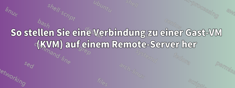 So stellen Sie eine Verbindung zu einer Gast-VM (KVM) auf einem Remote-Server her