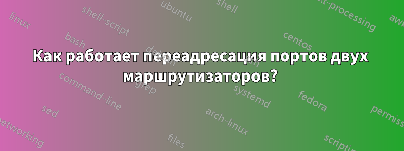 Как работает переадресация портов двух маршрутизаторов?