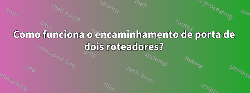 Como funciona o encaminhamento de porta de dois roteadores?