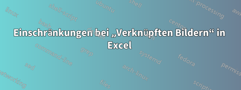 Einschränkungen bei „Verknüpften Bildern“ in Excel