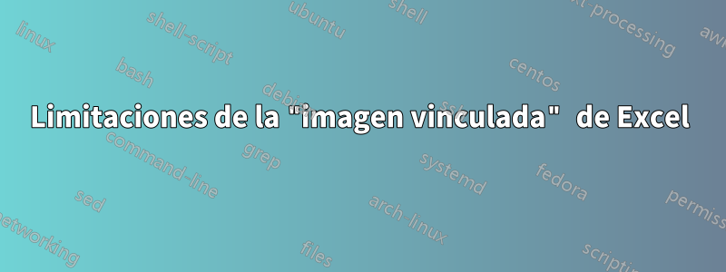 Limitaciones de la "imagen vinculada" de Excel