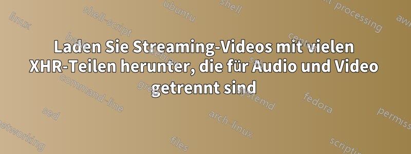 Laden Sie Streaming-Videos mit vielen XHR-Teilen herunter, die für Audio und Video getrennt sind