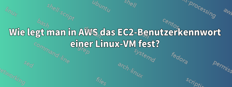 Wie legt man in AWS das EC2-Benutzerkennwort einer Linux-VM fest?