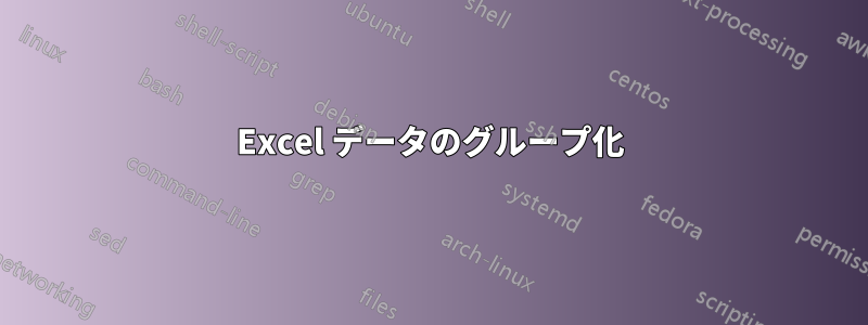 Excel データのグループ化