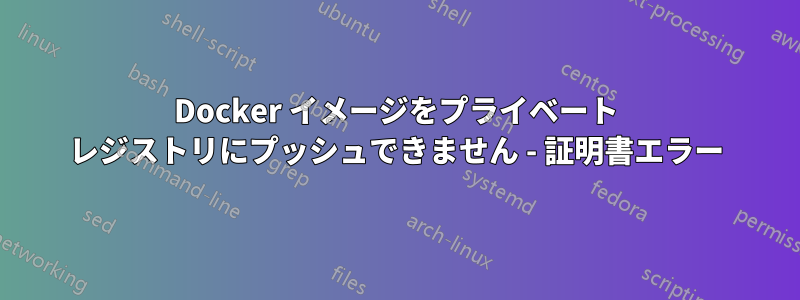 Docker イメージをプライベート レジストリにプッシュできません - 証明書エラー