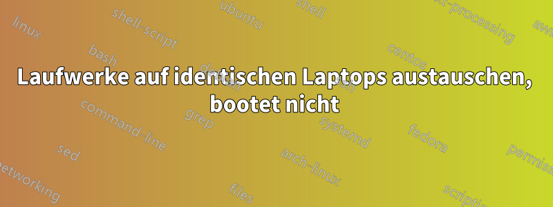 Laufwerke auf identischen Laptops austauschen, bootet nicht