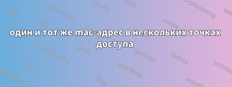 один и тот же mac-адрес в нескольких точках доступа