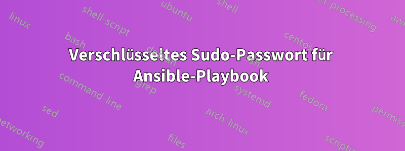 Verschlüsseltes Sudo-Passwort für Ansible-Playbook