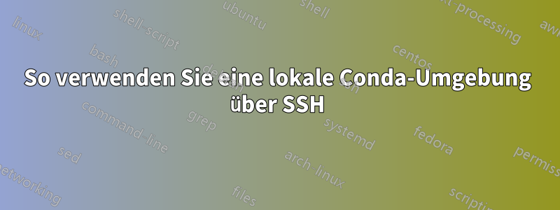 So verwenden Sie eine lokale Conda-Umgebung über SSH