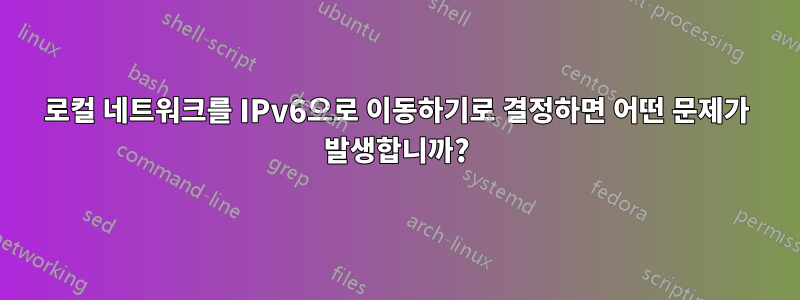 로컬 네트워크를 IPv6으로 이동하기로 결정하면 어떤 문제가 발생합니까?