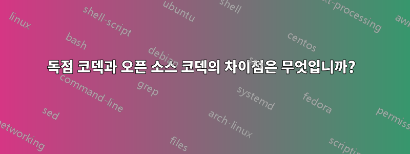 독점 코덱과 오픈 소스 코덱의 차이점은 무엇입니까? 