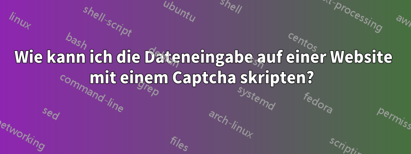 Wie kann ich die Dateneingabe auf einer Website mit einem Captcha skripten? 