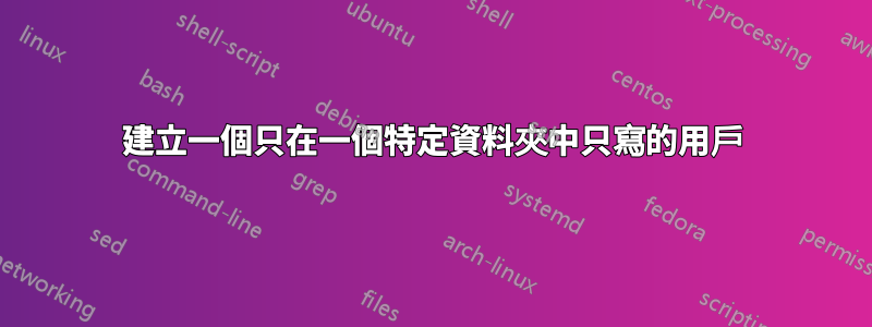 建立一個只在一個特定資料夾中只寫的用戶
