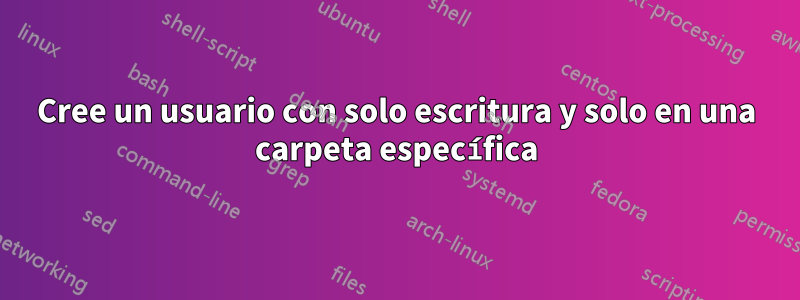Cree un usuario con solo escritura y solo en una carpeta específica