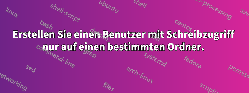 Erstellen Sie einen Benutzer mit Schreibzugriff nur auf einen bestimmten Ordner.