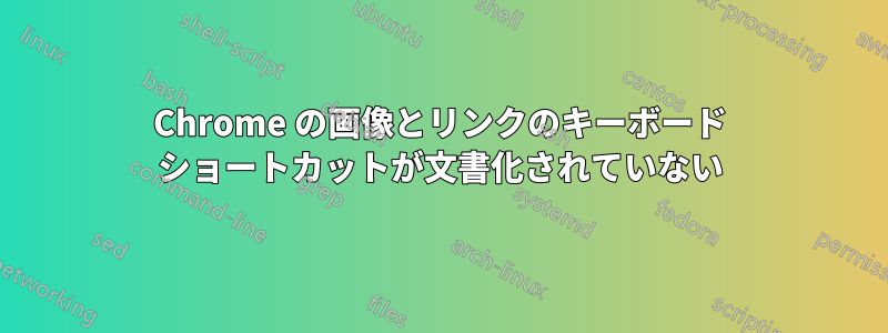 Chrome の画像とリンクのキーボード ショートカットが文書化されていない