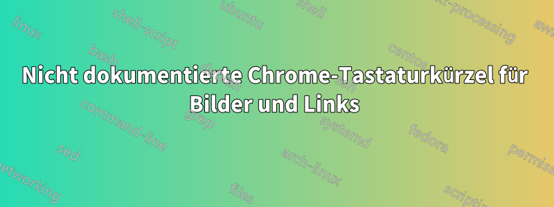 Nicht dokumentierte Chrome-Tastaturkürzel für Bilder und Links