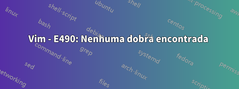 Vim - E490: Nenhuma dobra encontrada