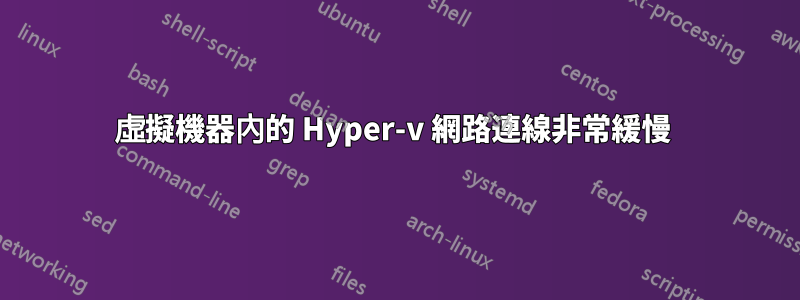 虛擬機器內的 Hyper-v 網路連線非常緩慢 