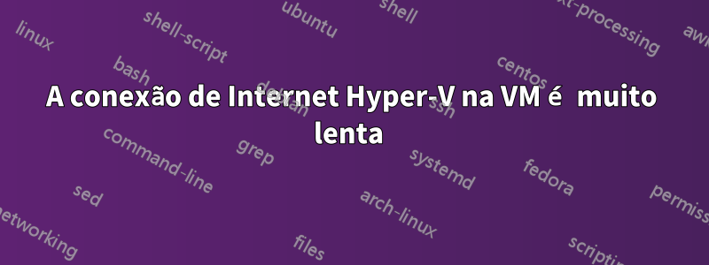 A conexão de Internet Hyper-V na VM é muito lenta 
