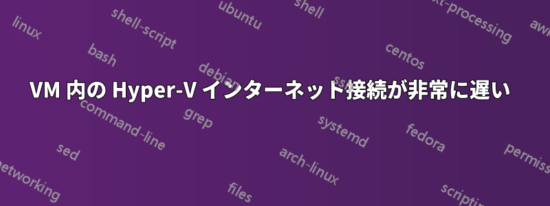 VM 内の Hyper-V インターネット接続が非常に遅い 