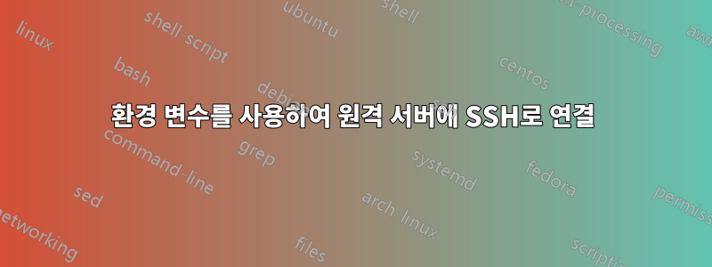 환경 변수를 사용하여 원격 서버에 SSH로 연결