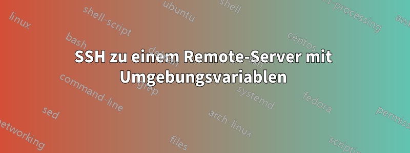 SSH zu einem Remote-Server mit Umgebungsvariablen