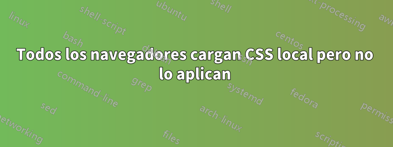 Todos los navegadores cargan CSS local pero no lo aplican