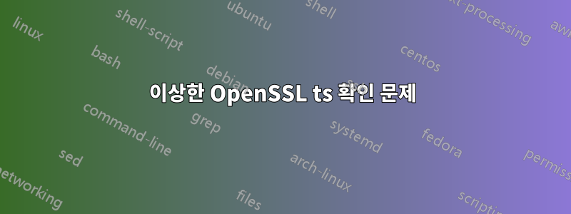 이상한 OpenSSL ts 확인 문제
