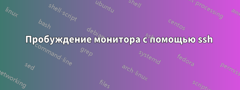Пробуждение монитора с помощью ssh