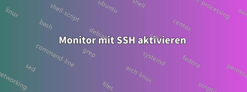 Monitor mit SSH aktivieren