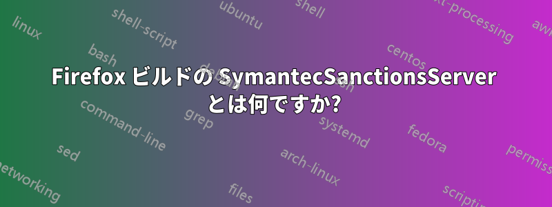 Firefox ビルドの SymantecSanctionsServer とは何ですか?