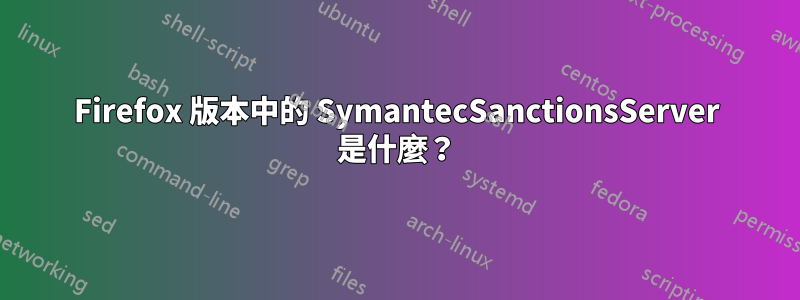 Firefox 版本中的 SymantecSanctionsServer 是什麼？