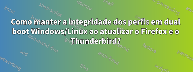 Como manter a integridade dos perfis em dual boot Windows/Linux ao atualizar o Firefox e o Thunderbird?