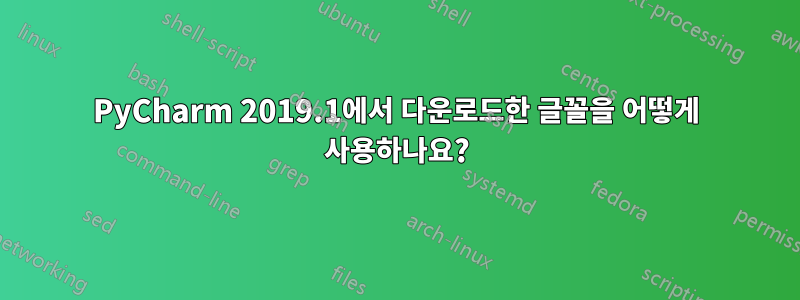 PyCharm 2019.1에서 다운로드한 글꼴을 어떻게 사용하나요?