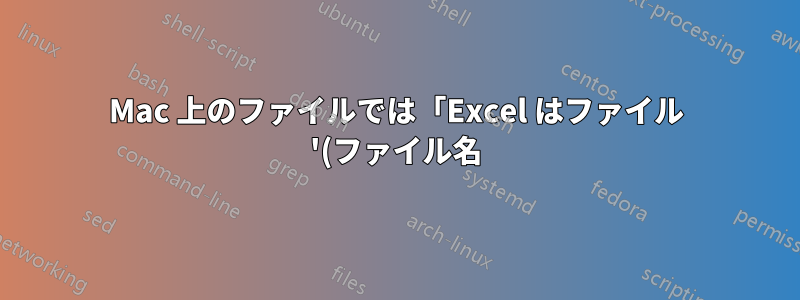 Mac 上のファイルでは「Excel はファイル '(ファイル名).xlsm' を開けません」というエラーが表示されるのに、Windows では表示されないのはなぜですか?