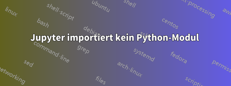 Jupyter importiert kein Python-Modul