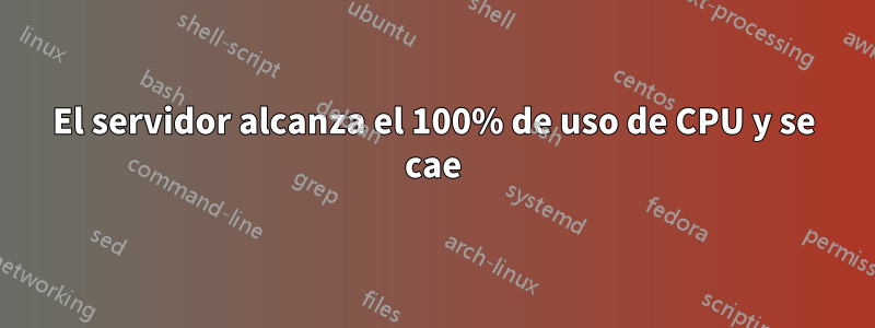 El servidor alcanza el 100% de uso de CPU y se cae