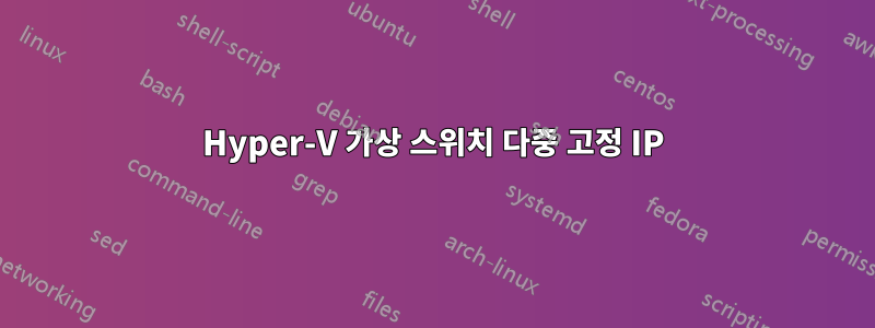 Hyper-V 가상 스위치 다중 고정 IP