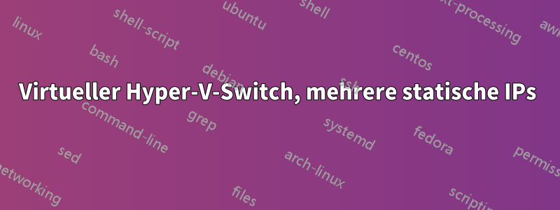 Virtueller Hyper-V-Switch, mehrere statische IPs
