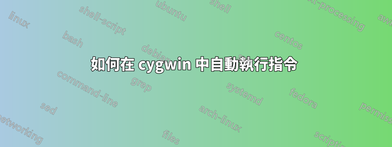 如何在 cygwin 中自動執行指令