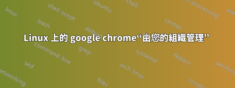 Linux 上的 google chrome“由您的組織管理”